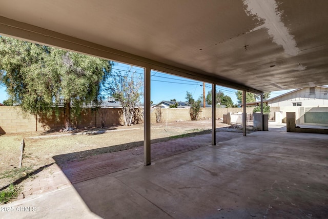 view of patio / terrace featuring a fenced backyard