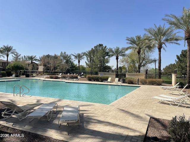 1161 S Storment Ln, Gilbert, AZ 85296 - pool featuring a patio and fence