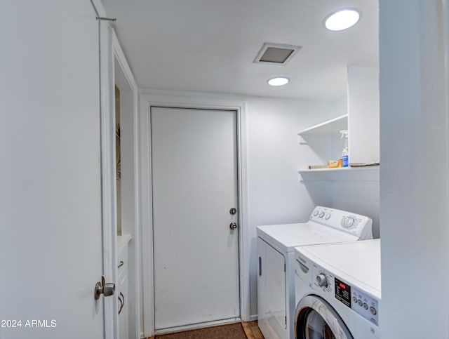 laundry area featuring separate washer and dryer