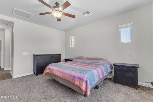 23886 W Harrison Dr, Buckeye, AZ 85326 - bedroom with attic access, carpet, and a ceiling fan