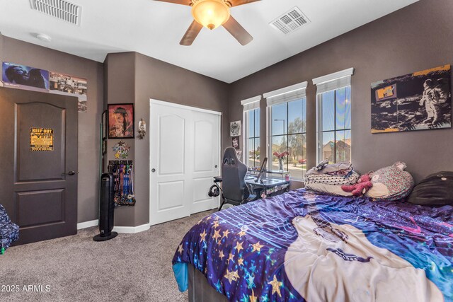 23886 W Harrison Dr, Buckeye, AZ 85326 - bedroom with carpet floors and ceiling fan