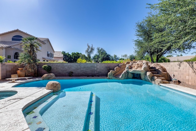 7217 S Hazelton Ln, Tempe, AZ 85283 - view of pool featuring a fenced backyard and a patio