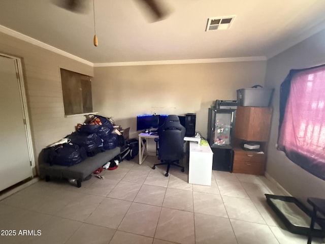 9054 E Crescent Ave, Mesa, AZ 85208 - office featuring light tile patterned floors and ornamental molding