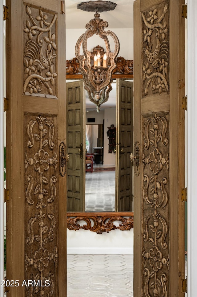 4316 N 40th St, Phoenix, AZ 85018 - doorway with a chandelier