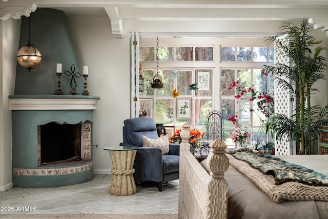 4316 N 40th St, Phoenix, AZ 85018 - living room with a fireplace and plenty of natural light