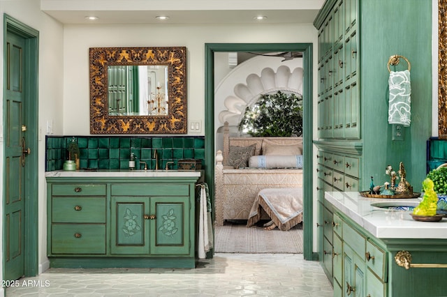 4316 N 40th St, Phoenix, AZ 85018 - full bathroom featuring vanity, connected bathroom, and recessed lighting