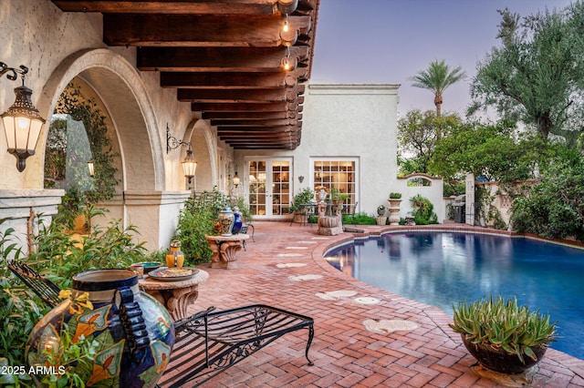 4316 N 40th St, Phoenix, AZ 85018 - view of pool with french doors and a patio area