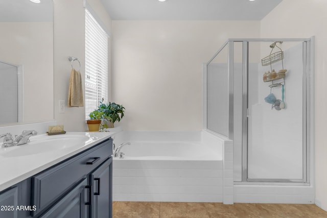 11159 E Sebring Ave, Mesa, AZ 85212 - full bath with plenty of natural light, vanity, a stall shower, and a bath