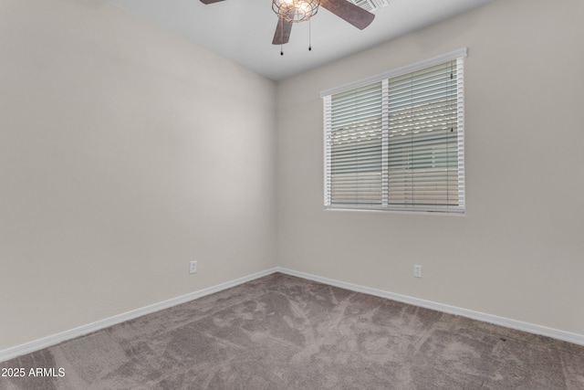 11159 E Sebring Ave, Mesa, AZ 85212 - carpeted spare room featuring ceiling fan and baseboards