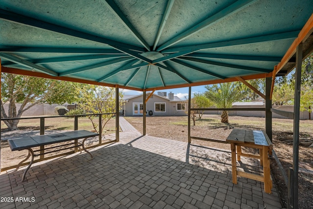 view of patio / terrace with fence