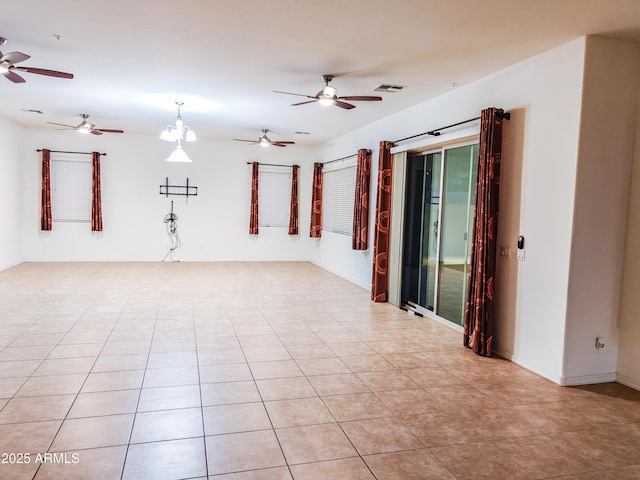 view of tiled spare room