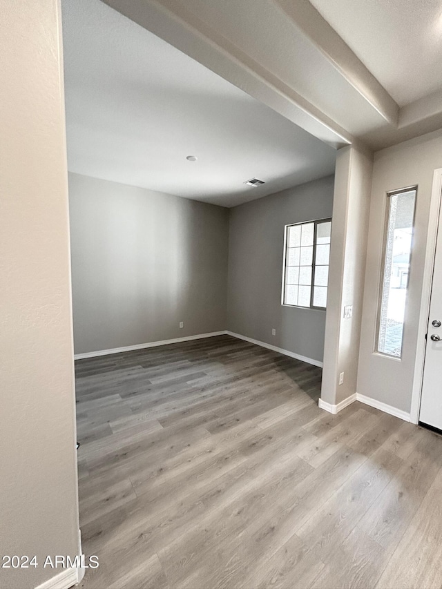 foyer with hardwood / wood-style flooring