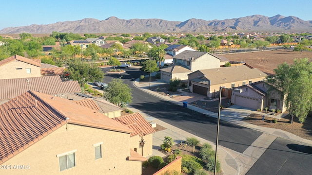 bird's eye view featuring a mountain view