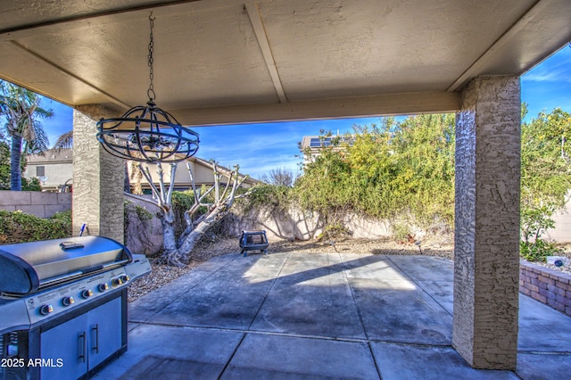 4714 E Paso Trl, Phoenix, AZ 85050 - view of patio / terrace featuring grilling area and fence