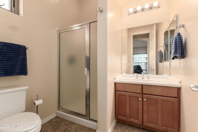4615 S Primrose Dr, Gold Canyon, AZ 85118 - full bath with baseboards, toilet, and a shower stall
