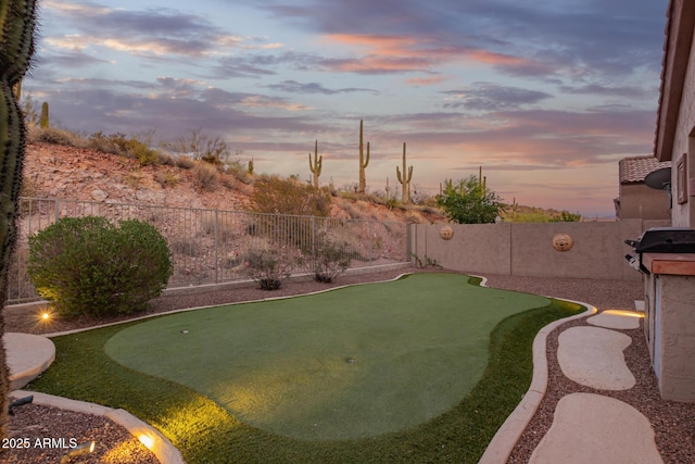 4615 S Primrose Dr, Gold Canyon, AZ 85118 - yard at dusk with a fenced backyard