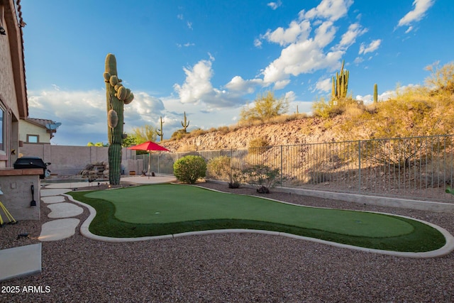 4615 S Primrose Dr, Gold Canyon, AZ 85118 - view of yard featuring a patio and a fenced backyard