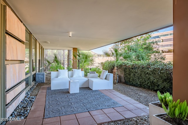 view of patio / terrace with an outdoor hangout area