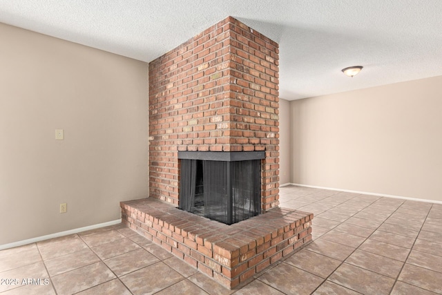 1874 E Huntington Dr, Tempe, AZ 85282 - detailed view of a textured ceiling, a fireplace, and baseboards