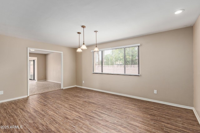 1874 E Huntington Dr, Tempe, AZ 85282 - empty room with wood finished floors, baseboards, and recessed lighting