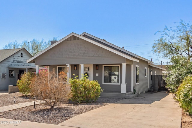 view of bungalow-style home