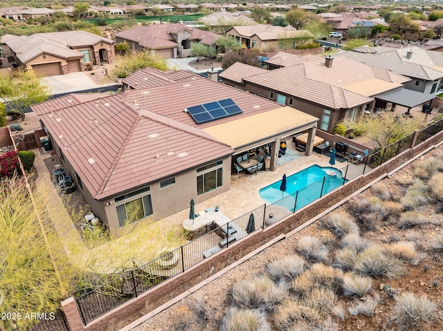 aerial view featuring a residential view