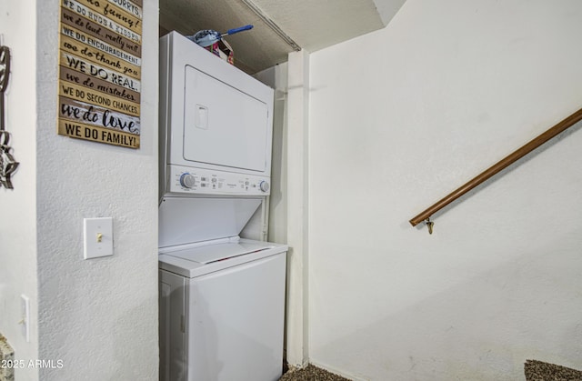 2301 E University Dr Unit 488, Mesa, AZ 85213 - washroom with estacked washer and dryer