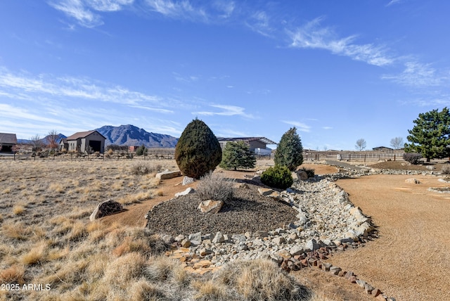 mountain view with a rural view