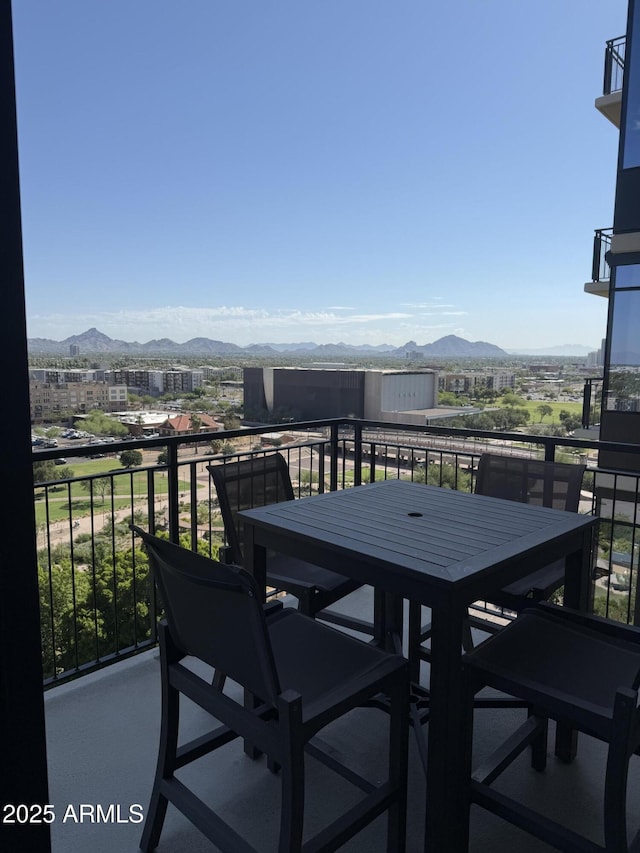 200 W Portland St Unit 1222, Phoenix, AZ 85003 - balcony with a mountain view and outdoor dining space