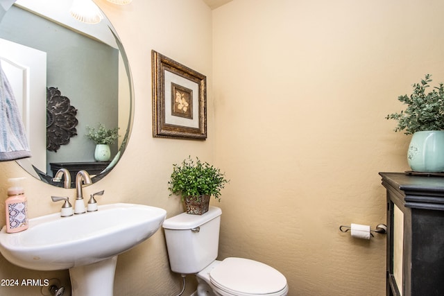 bathroom with toilet and sink