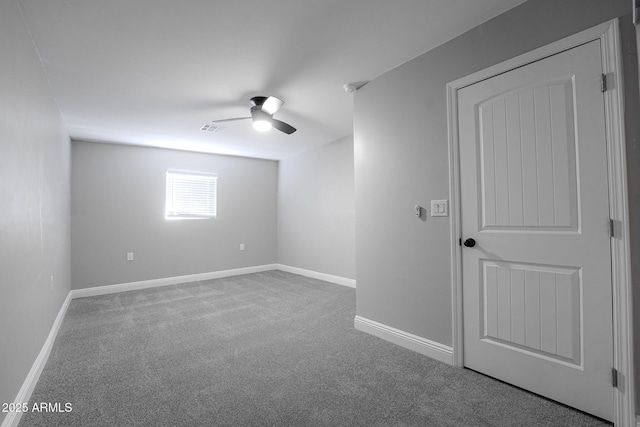 6130 N 27th Ave, Phoenix, AZ 85017 - unfurnished room with ceiling fan, baseboards, visible vents, and carpet floors