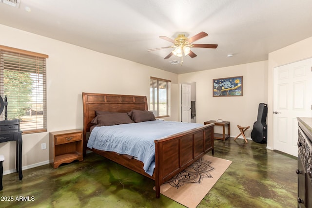 4621 S 179th Dr, Goodyear, AZ 85338 - bedroom featuring concrete flooring and a ceiling fan