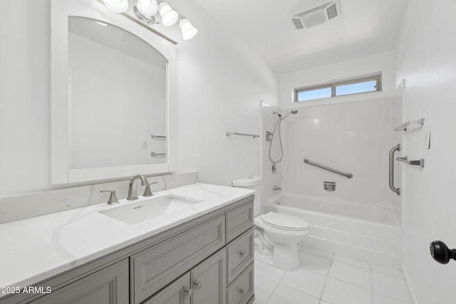 11044 W Cheryl Dr, Sun City, AZ 85351 - full bathroom featuring toilet,  shower combination, vanity, and tile patterned floors