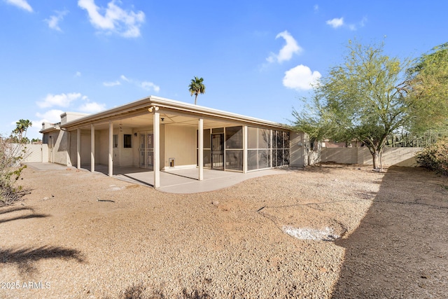 25810 S Boxwood Dr, Sun Lakes, AZ 85248 - back of house featuring a patio and a sunroom