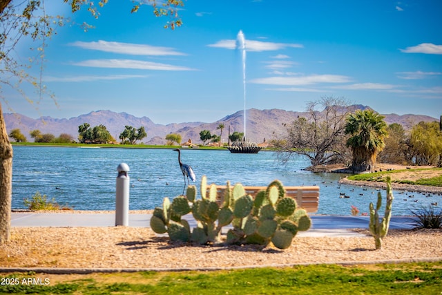 view of water feature featuring a mountain view