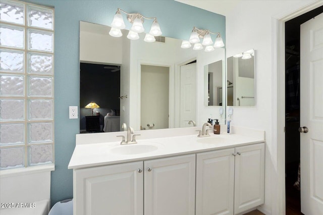 bathroom with vanity