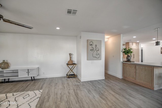 interior space featuring light hardwood / wood-style flooring