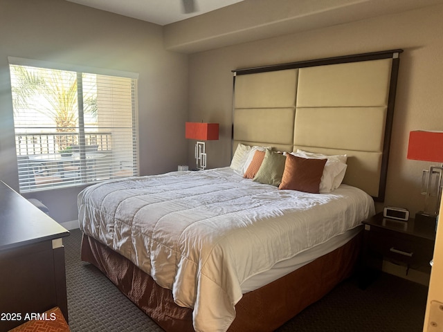 view of carpeted bedroom