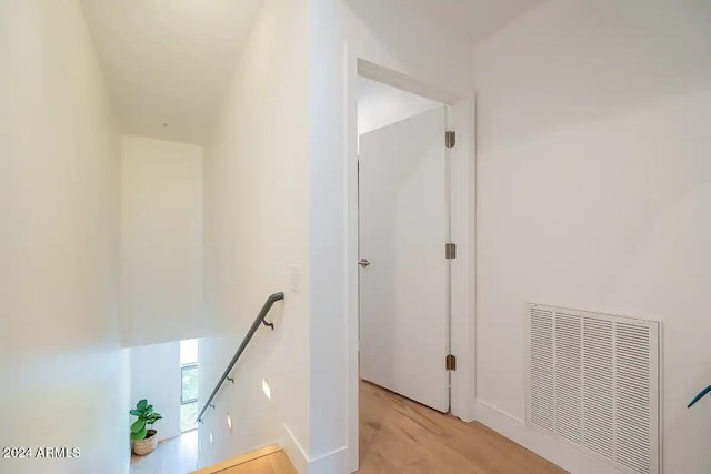 hall featuring light hardwood / wood-style flooring