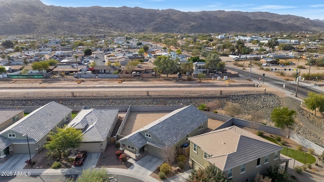 aerial view featuring a mountain view