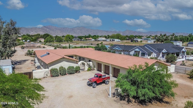 bird's eye view with a mountain view