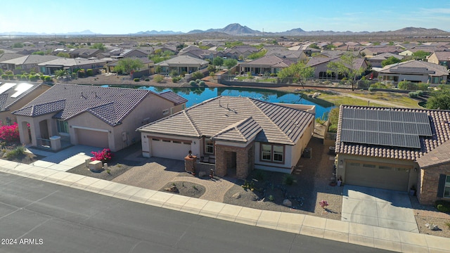 bird's eye view featuring a mountain view