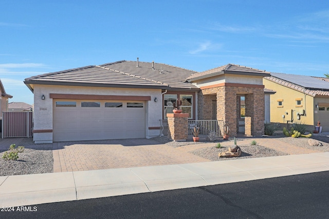 view of front of home featuring a garage