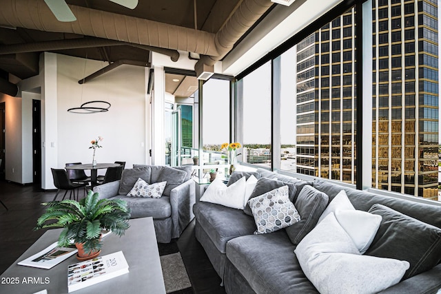 1 E Lexington Ave Unit 1209, Phoenix, AZ 85012 - living area with ceiling fan