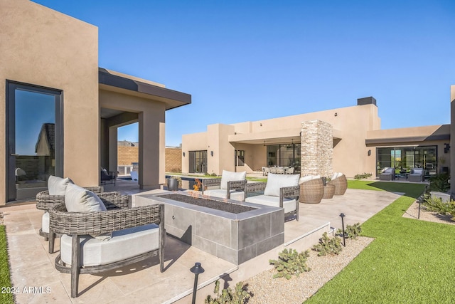 view of patio with outdoor lounge area