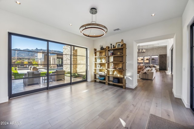 empty room featuring hardwood / wood-style flooring