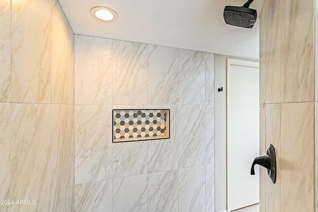 room details with tiled shower