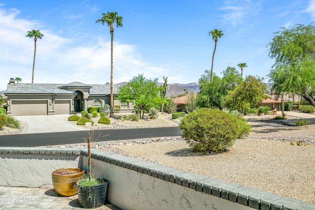 exterior space with a mountain view