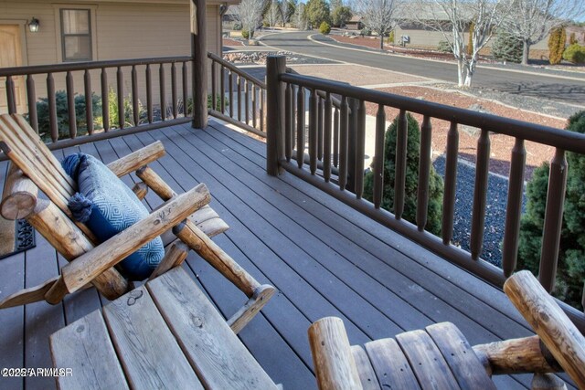 wooden deck with a porch