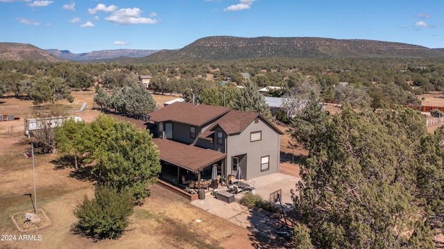 bird's eye view featuring a mountain view